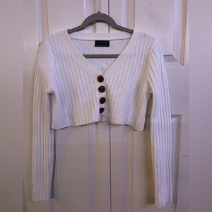 Long sleeve cotton crop top